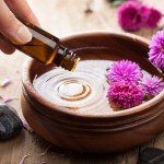essential oils in bowl