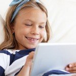 girl using mobile device