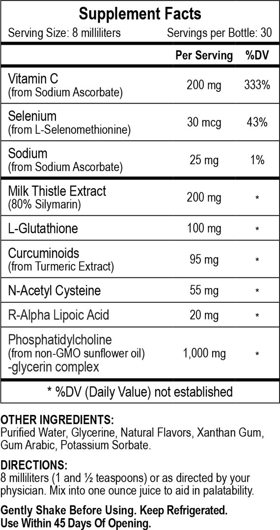 LiverLuv Nutritional Info
