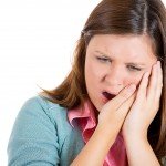 woman with mouth pain